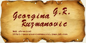 Georgina Ružmanović vizit kartica